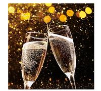 Homéa, Set de 20 Serviettes Papier 3 Plis 33 x 33 cm Coupes Festives