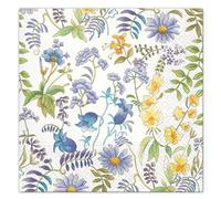 Homéa, Set de 20 Serviettes Papier 3 Plis 33 x 33 cm Fleurs Printanieres