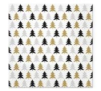 Homéa, Set de 20 Serviettes Papier 3 Plis 33 x 33 cm Motif Sapins Festifs