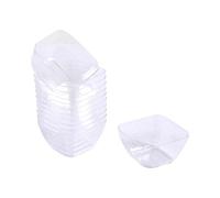 Homéa, Set de 25 Verrines en Plastique Réutilisable Cubic 45Ml Transparent