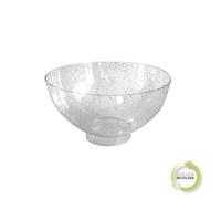 Homéa, Set de 25 Verrines Paillettes en Plastique Réutilisable Ronde 50 Ml Argent