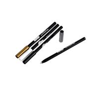 Homéa, Set de 4 Marqueurs pour Verre/Ceramique/Métal Or/Argent/Blanc/Noir