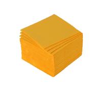 Homéa, Set de 40 Serviettes Cocktail Vitamine en Papier 2 Plis 25 x 25 cm Jaune Moutarde