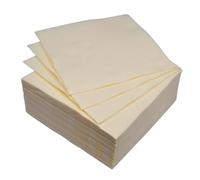 Homéa, Set de 40 Serviettes Vitamine en Papier 2 Plis 38 x 38 cm Crème
