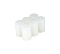 Homéa, Set de 6 Bougies Votives Ø4 x H6 cm Blanc