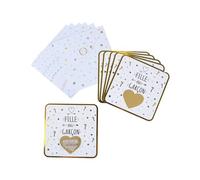 Homéa, Set de 6 Cartes à Gratter Revelation + Enveloppes en Papier Fille