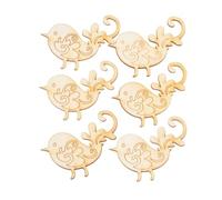 Homéa, Set de 6 Embellisseurs Bois Oiseaux
