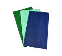 Homéa, Set de 6 Feuilles de Papier de Soie 50 x 70 cm Jardin d'Eden Vert/Emeraude/Bleu