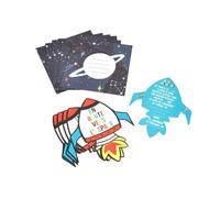 Homéa, Set de 6 Invitations avec Enveloppes Anniversaire en Papier Espace