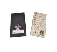 Lot de 6 Invitations d'Anniversaire Pirates Noir Noir