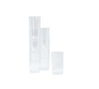 Homéa, Set de 8 Verrines en Plastique Réutilisable 'Tube' 70Ml Transparent