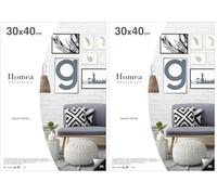 Homéa, Sous-Verre pour Photo ou Affiche 30 x H40 cm en Verre Transparent (Lot de 2)
