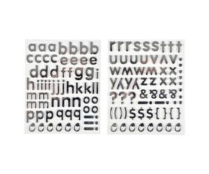 Homéa, Sticker Alphabet Mousse Lettre Entre H1,5 cm et H2,5 cm Argent