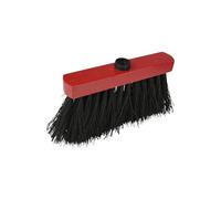 Homéa, Tête de Balai Bois Fibres Naturelles de Piassava, Rouge/Noir, Rouge/Noir