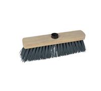 Homéa, Tête de Balai Sols Durs en Bois et Fibres Nylon 30 cm Usage Extérieur, Naturel