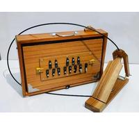 HomeAdri Shruti Box 38,1 x 25,4 x 7,6 cm, bois de teck, 440 Hz et 432 Hz, avec Padel, Marron