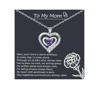 Homeair Collier en argent pour femme, collier à breloques en forme de cœur pour maman, fille, petite-fille, petite amie, cadeau de remise de diplôme 2025, collier en argent sterling pour femme, cadeau