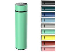 Homealexa Bouteille Isotherme en Acier Inoxydable 500ML, Bouteille Isotherme sous Vide avec Affichage de la Température Intelligent Température à Ecran LED Vert Menthe