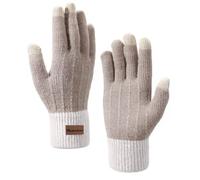 Homealexa Gants d'hiver à Écran Tactile Femme et Homme Gants Tricoté Chauds pour Cyclisme Randonnée Escalade Travail Loisir Cadeau Gris,Taille Unique Brun Clair
