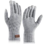 Homealexa Gants d'Hiver pour Ecran Tactile Gants Tricotés Chauds et Coupe-vent pour Ski, Cyclisme, pour Homme et Femme
