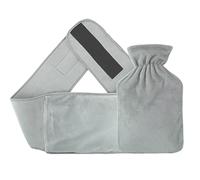 Homealexa Longue bouillotte avec housse, sac à eau chaude en caoutchouc pour l'hiver, avec housse chauffe-taille en peluche douce (sangle de 1 l)