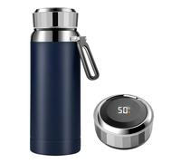 Homealexa Tasse à Café Isotherme 800 ml, Acier Inox 304, Écran Tactile Température, Gobelet Intelligent Chaud/Froid, Gourde de Voyage Hermétique Bleu