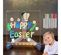 Homeanoak Drawing Board, Doodle Glow Colouring And Drawing With 7 Color Pen, Homeanoak Drawing Board, Reusable Acrylic Drawing Board Light Up For Kids (20 * 20cm)
