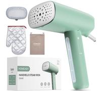 HOMEASY Défroisseur Vapeur Portable 800W, Léger, Vert Menthe | Défroisseur de Voyage 110ml, Chauffage Rapide, Élimine les Plis de Tissu Facilement