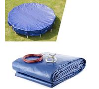 HomeBee® Bâche de piscine d'hiver, bâche de piscine d'été, 2 en 1, en polyéthylène de 200 g/m², résistante aux UV, pour l'été et l'hiver, couverture d'été (rond Ø 460 cm)