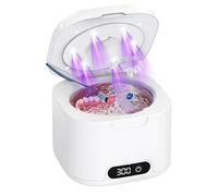 HomeBeyond Nettoyeur à ultrasons dentaires, 49 kHz pour dentiers, protège-dents, aligneurs, appareils dentaires, têtes de brosse à dents, bijoux, avec minuterie numérique et capacité de 340 ml