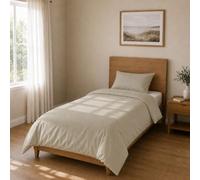 Homebliss Housse de Couette Microfibre 135x200 + 45x75 1PCS, Taupe | Microfibre 65 g/m2 douce et dense: housse de couette unie avec taies 45x75 coordonnées, facile à laver en machine