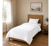 Homebliss Housse de Couette Microfibre 150x220 + 45x75 1PCS, Blanc | Microfibre 65 g/m2 douce et dense: housse de couette unie avec taies 45x75 coordonnées, facile à laver en machine