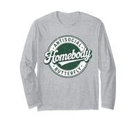 Homebody Antisocial Papillon Vintage Antisocial Introverti Manche Longue