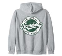 Homebody Antisocial Papillon Vintage Antisocial Introverti Sweat à Capuche