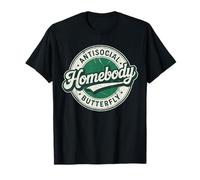 Homebody Antisocial Papillon Vintage Antisocial Introverti T-Shirt