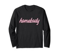 Homebody Minimalist Cute Women Graphic Manche Longue