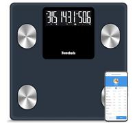 Homebuds 250kg Balance Pese Personne, Haute Précision de 0,05kg Par un Fabricant Professionnel de Pese Personnes DEPUIS 2001, Balance Connectée avec 13 Données Corporelles IMC Graisse corporelle, Gris