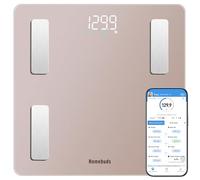 Homebuds Pèse-personne intelligent pour poids corporel, haute précision assurée par Weight Scale Professional Factory depuis 2001, App Sync 13, composition y compris IMC et graisse corporelle, LED de