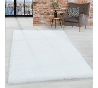 HomebyHome Grand Tapis Salon Moderne Chambre Adulte 300x400 cm Blanc - Shaggy Salle de Séjour Poil Long Unicolore Doux Moelleux - Cuisine Moquette