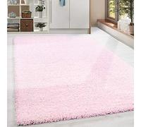 HomebyHome Grand Tapis Salon Moderne Tapis Chambre Adulte Tapis 300x400 cm Rose - Tapis Shaggy Salle de Séjour Tapis Poil Long Concevoir Unicolore Tapis Doux et Moelleux - Tapis Cuisine Moquette Salon