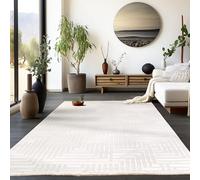 Homebyhome Grand Tapis Salon Moderne Tapis Chambre Tapis Nature 240 x 340 cm - Tapis Poil Court Salle de Séjour Tapis Effet 3D Scandinave Doux et Moelleux - Tapis Cuisine Lavable Moquette à Poils Ras