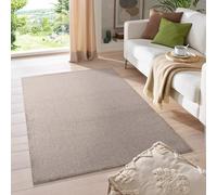 HomebyHome Tapis 120x170 cm Beige, Poils Courts Uniformes, esthétique Actuelle, Forme rectangulaire avec Dessous antidérapant pour intérieur