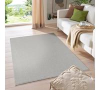 HomebyHome Tapis 240x340 cm Crème, Tapis XXL à Poils Courts, Finition Uniforme, idéal pour Grands espaces