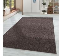 HomebyHome Tapis 280x370 cm Marron, Bouclé Uni à Poils Courts pour Très Grand Salon ou Loft, Moderne et Extra Large