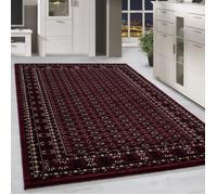 Homebyhome Tapis à Poil Court Rouge - Tapis Oriental avec Motifs Classiques 200x290 cm