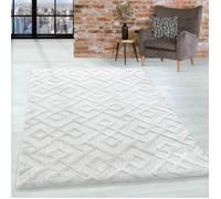 Homebyhome Tapis Bohème 3D crème 160x230 cm style scandinave design Scandinave doux et moelleux