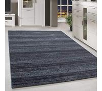 HomebyHome Tapis de Salon 200x290 cm Gris, Tapis rectangulaire Monochrome à Poils Courts pour la Cuisine, la Salle à Manger et la Chambre à Coucher, Extra Doux et Facile à Nettoyer