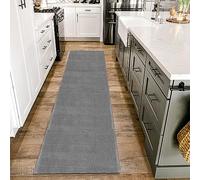 HomebyHome Tapis de salon, 80 x 150 cm, gris, lavable, motif uni, design moderne, lavable, antidérapant, extra doux et moelleux, pour chambre d'enfant, couloir de cuisine, HH-SKY801505400GREY