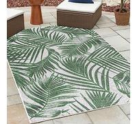HomebyHome Tapis d'Extérieur Résistant aux Intempéries 120 x 170 cm Vert - Résistant aux UV, Imperméable et Léger - Idéal pour Balcon, Terrasse, Jardin et Cuisine