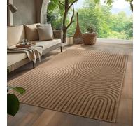 Homebyhome Tapis d'Extérieur Résistant aux Intempéries 140 x 200 cm Beige - intérieur Résistant aux UV, Imperméable, Robuste et Naturel en Jute - Idéal pour Balcon, Terrasse, Jardin, Cuisine, et Salon